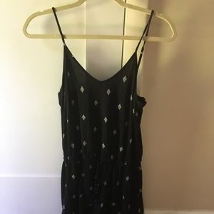 Cute black printed romper